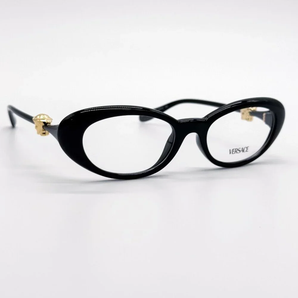 NEW VERSACE EYEGLASSES VE3381U GB1 BLACK WOMEN EYEWEAR